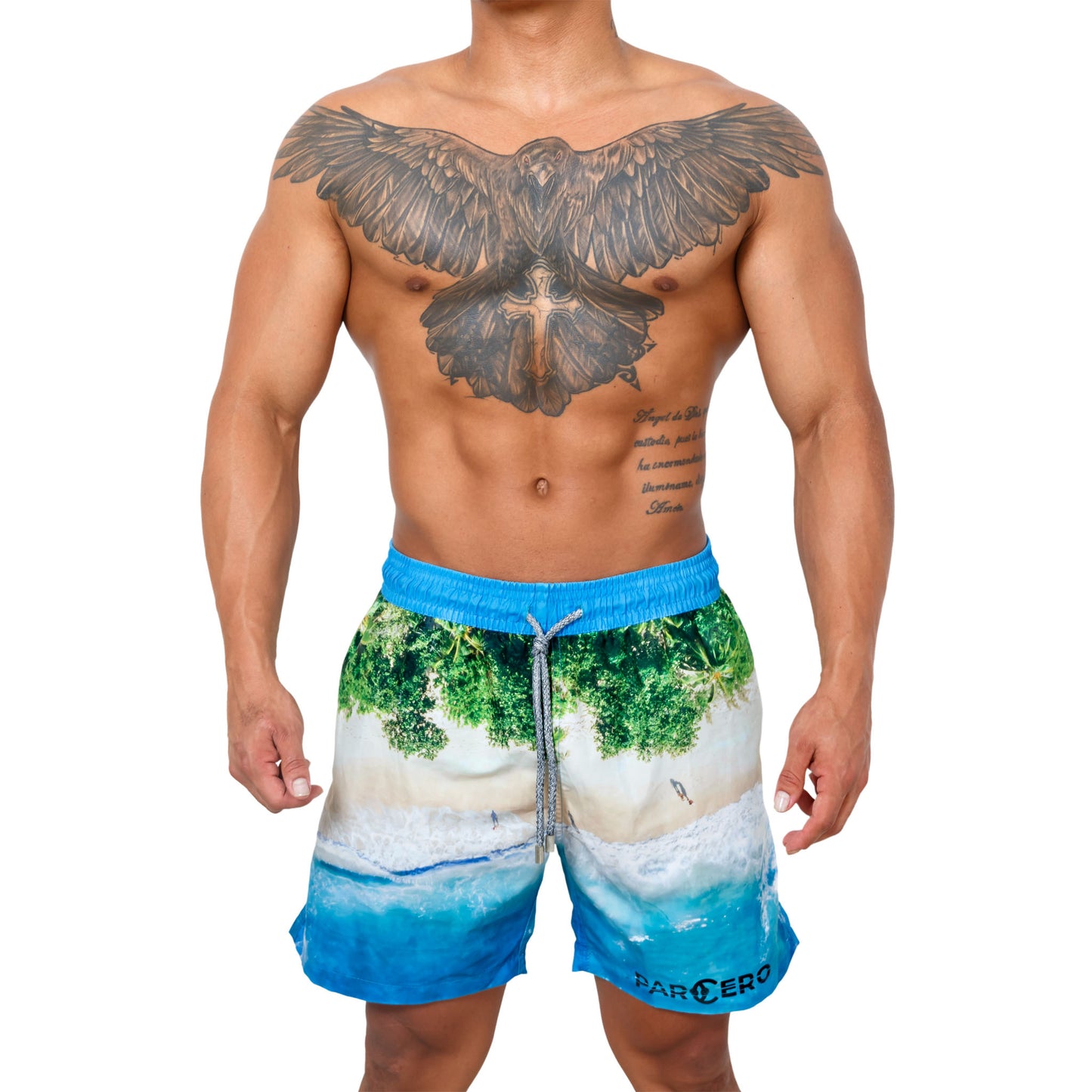 BADESHORTS ISLA DULCE MIT STRAND-FOTO