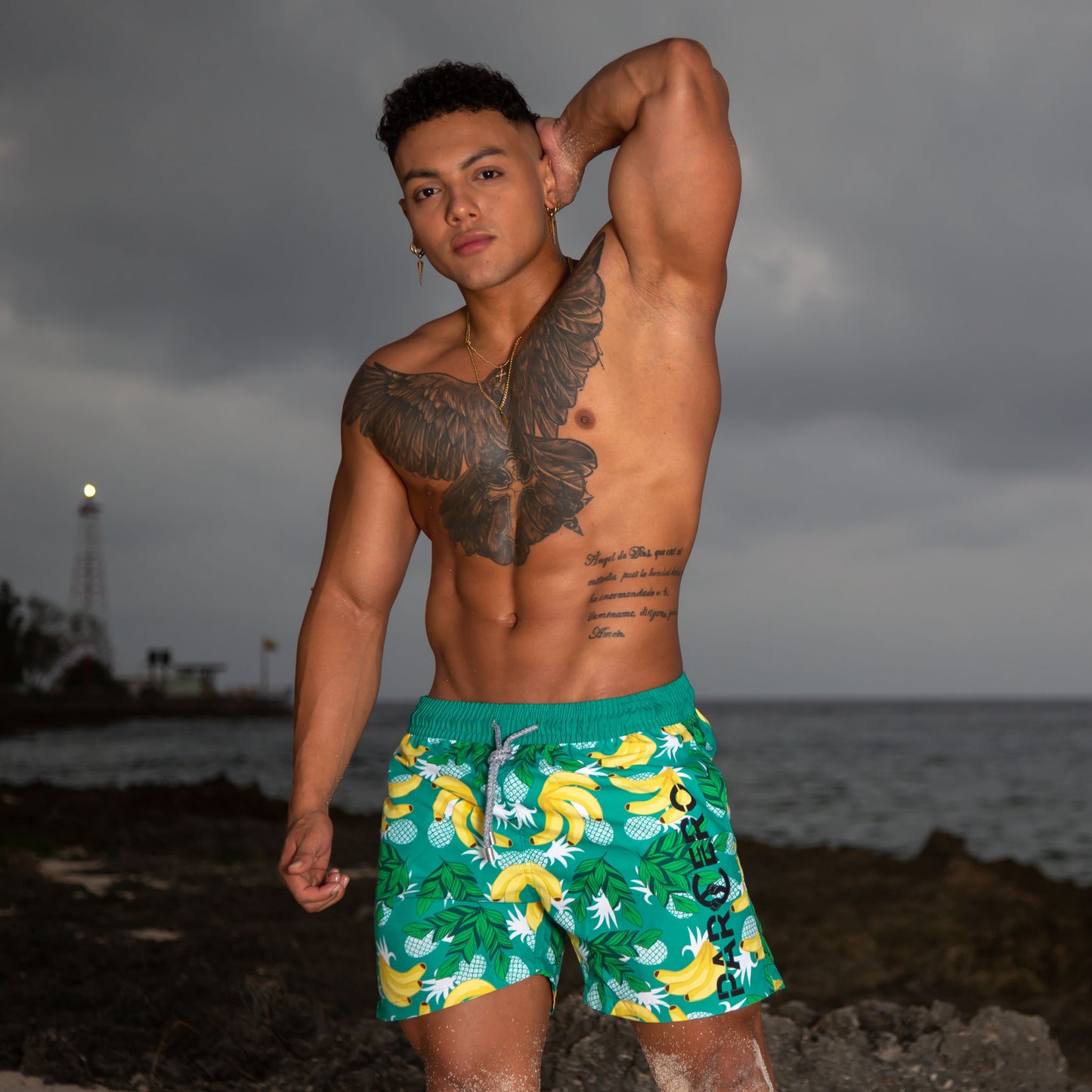 BADESHORTS BANANA MIT BANANEN-MUSTER
