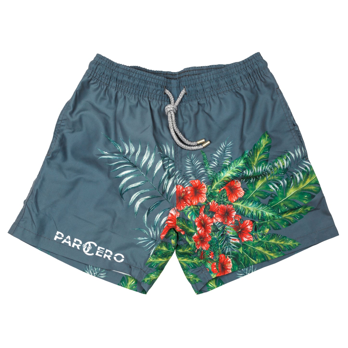 BADESHORTS FLORES DE PRIMAVERA MIT ROTEN BLUMEN