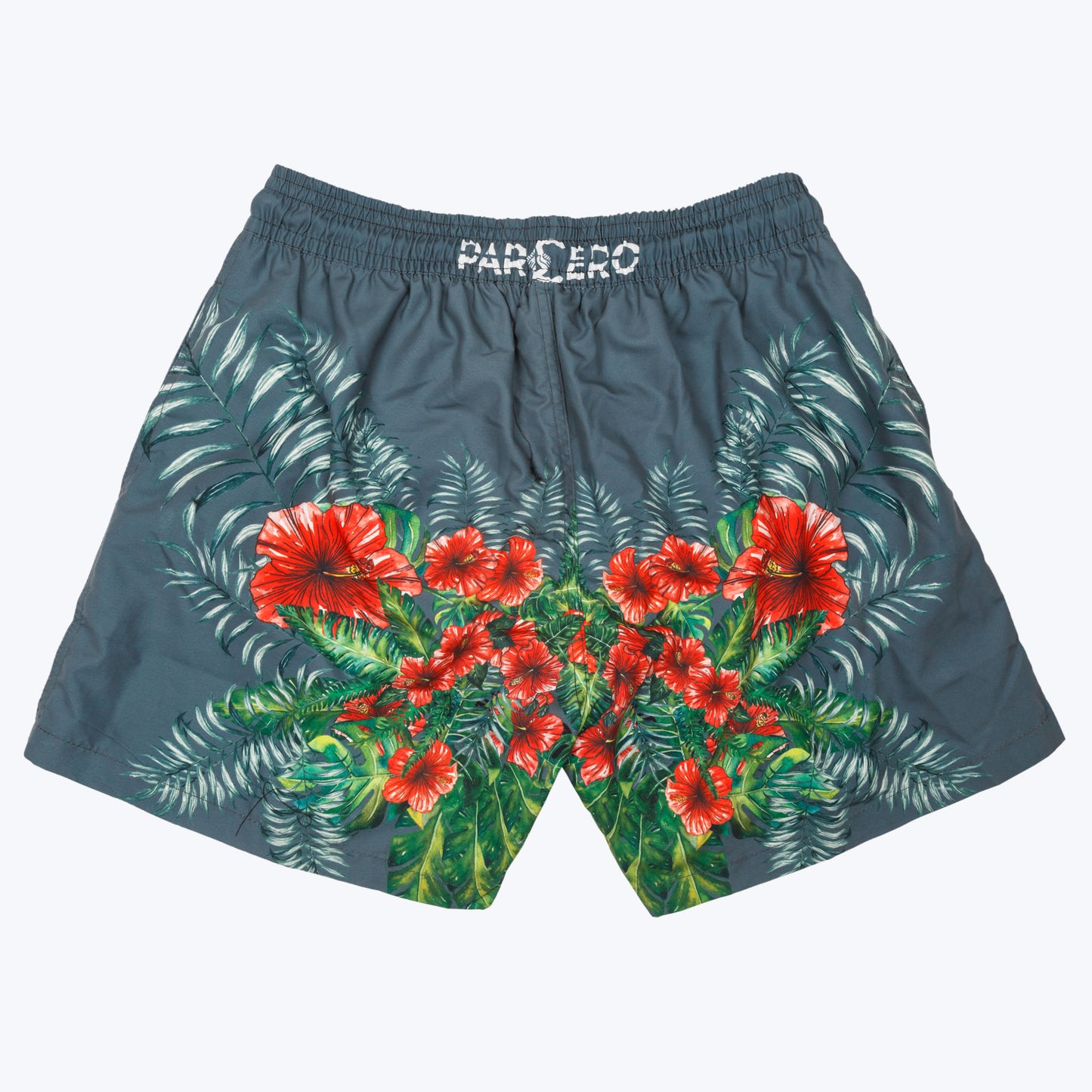 BADESHORTS FLORES DE PRIMAVERA MIT ROTEN BLUMEN