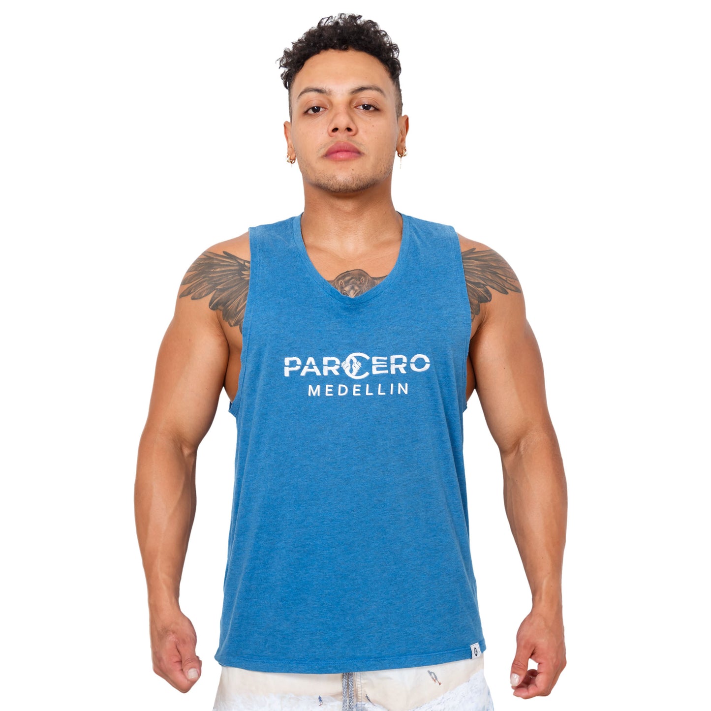 MUSCLE SHIRT AUS PIMA BAUMWOLLE MIT GROSSEM LOGO