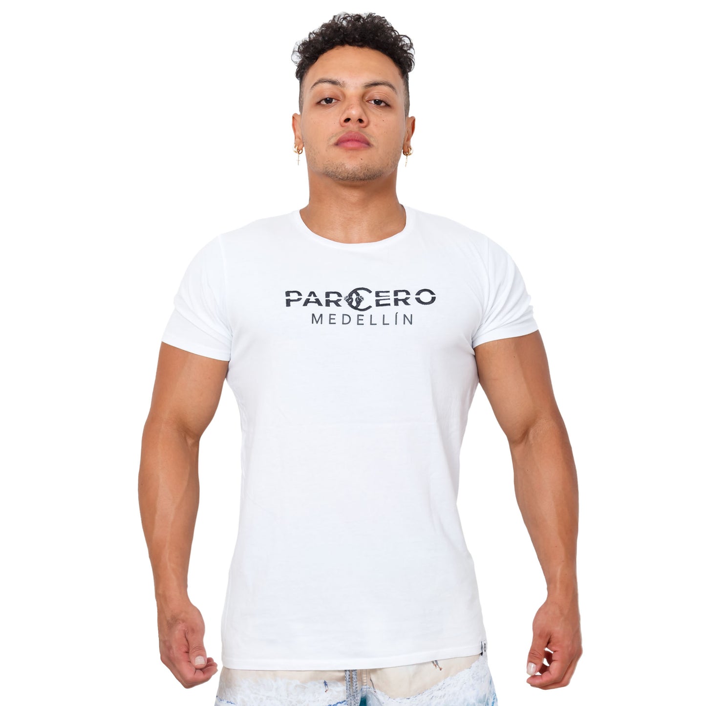 T-SHIRT AUS PIMA BAUMWOLLE MIT GROSSEM LOGO